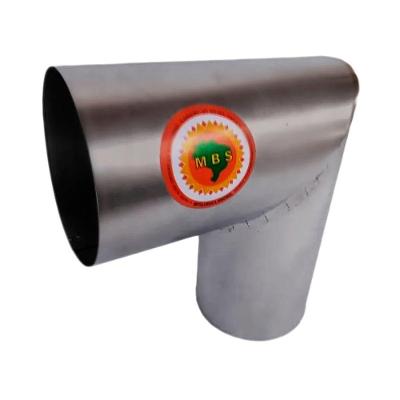 Joelho para Tubo de Chaminé Inox 10cm Curva 90 graus  para Sistemas de Exaustão Residenciais Brassol