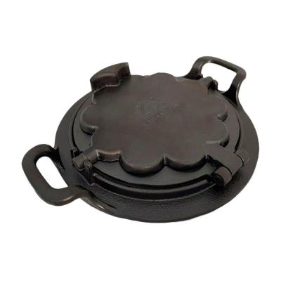 Forma para Waffle 92580-LB Ferro Fundido com Trava para Fogao a Lenha Inox Libaneza