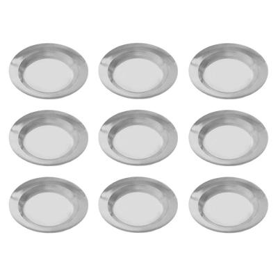 Jogo 10 Pratos Escolar Merenda Alumínio Fundido 22cm para Refeitório Continental