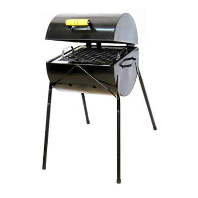 Churrasqueira a Carvão Portátil Aço Carbono com Grelha Inox Preta Ouro Minas Master Grill