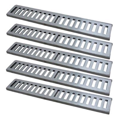Kit 5 Ralo Grelha Linear 7011X5GDA com Caixilho Alumínio Polido Prata GDA Industria e Distribuidora