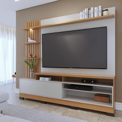 Home para Sala de Estar Angra com Portas Freijo e Off White Colibri Móveis