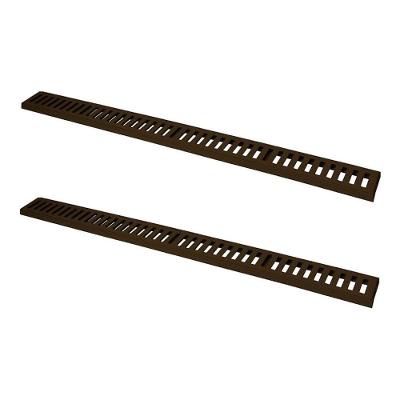Kit Ralo Grelha Linear 3313X2GDA Alumínio Fundido Marrom para Aguas Pluviais GDA Industria