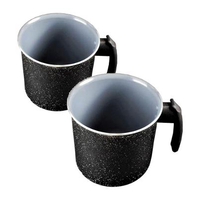 Kit Canecao Fervedor Leiteira 1921e1923JAV Alumínio Ceramico Antiaderente 14cm e 16cm Javali