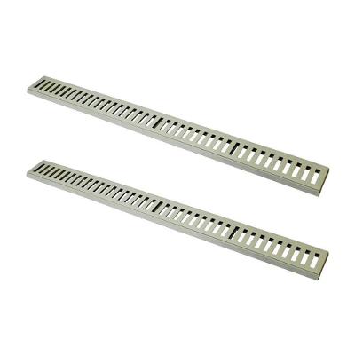 Kit 2 Ralo Grelha Linear 3293X2GDA com Caixilho Alumínio Fundido Bege GDA Industria e Distribuidora