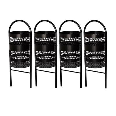 Kit 4 Lixeiras 360X4STE para Áreas Externas Tela de Moeda 40L Aço Carbono Santa Edwirges