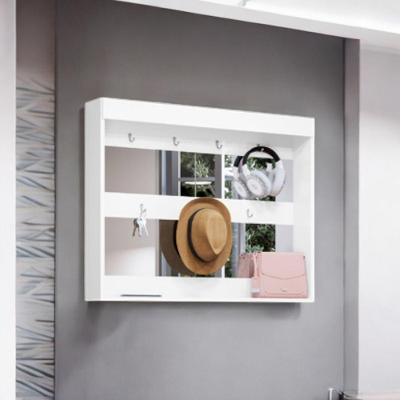 Espelheira Randi com Prateleira MDP 100cm Branco para Organização de Ambientes