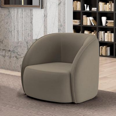Poltrona Decorativa Clarke Sala de Estar Veludo Castor G45 Gran Belo