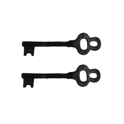 Kit 2 Chaves Decorativas Rusticas No 01 em Ferro Fundido Inox para Decoracao Fundicao Jodoal
