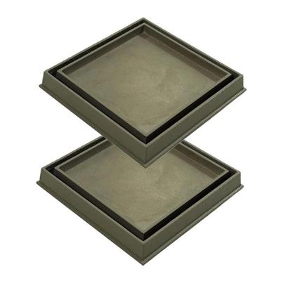 Kit 2 Ralo Invisivel Rebaixado 335601X2GDA para Caixa Sifonada Alumino Fundido Bege GDA Industria
