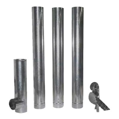 Kit Chamine para Fogao a Lenha KITCHFOGLEN 6 Pecas Chapa Galvanizada Compatível Diversos Modelos