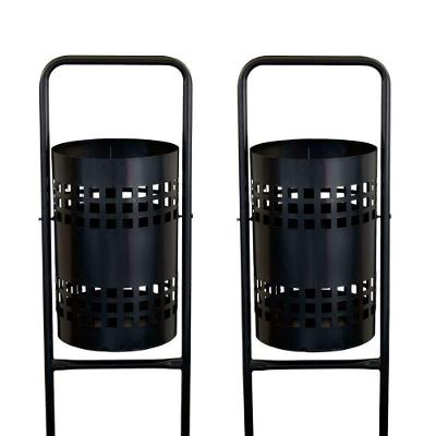 Kit 2 Lixeiras 3143X2MTM Tela 40L Uso Externo e Interno Preto Metalmig