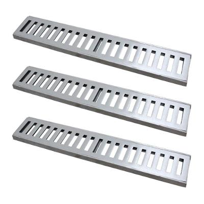 Kit 3 Ralo Grelha Linear 7034X3GDA com Caixilho Alumínio Polido Prata GDA Industria e Distribuidora