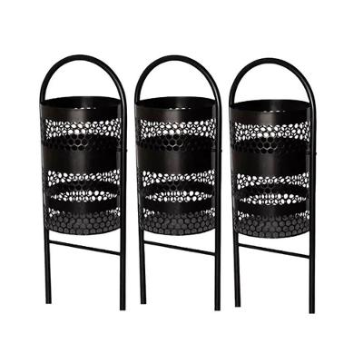 Kit 3 Lixeiras para Patios e Parques 360X3STE Tela de Moeda Suspensa 40L Santa Edwirges