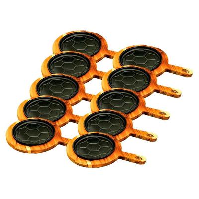 Kit 10 Chapas para Petisco Copa 2022 10XE5007FUMIL Ferro Fundido Bola Futebol Inox Fumil