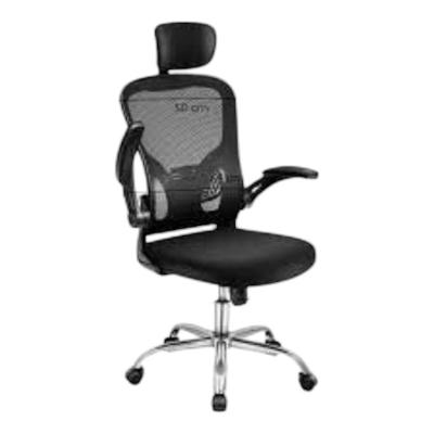 Cadeira de Escritório Presidente Ergonômica Encosto Mesh Base Giratória Preta Shopmix