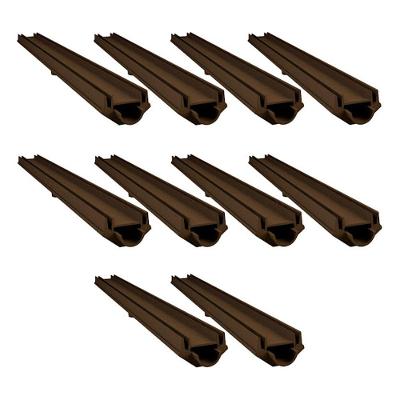 Kit 10 Grelha Linear Invisivel 3257X10GDA com Caixilho Marrom GDA Industria e Distribuidora