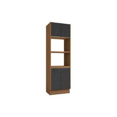 Paneleiro de Cozinha Vibra T630 4 Portas MDF-MDP 70cm Grafite Kappesberg
