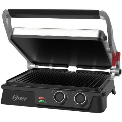 Grill Elétrico Oster OGRL640-127V 2 em 1 com Chapas Destacáveis 1500W Preto 110V