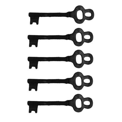 Kit 5 Chaves Decorativas No 01 26cm em Ferro Fundido Marrom Fundição Jodoal