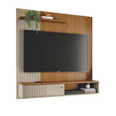 Conjunto Painel com Bancada Suspensa e Mesa de Centro Indianapolis para Tv 65 Polegadas Cumaru-opala