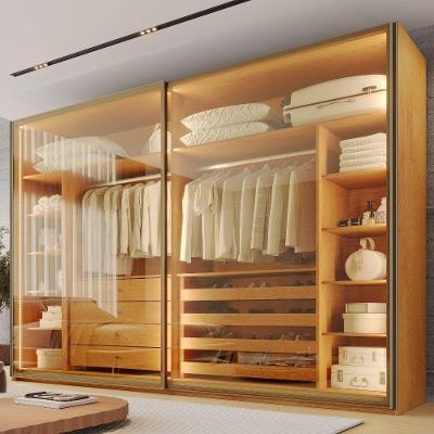 Guarda Roupa Casal Samara 2 Portas Reflecta Flutuantes MDF Peroba Sarquis Samara