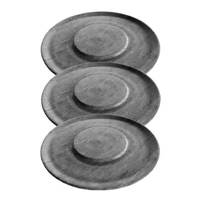 Kit 3 Pratos de Hamburguer Pedra Sabao 26cm para Sanduiches Industria Sao Jose