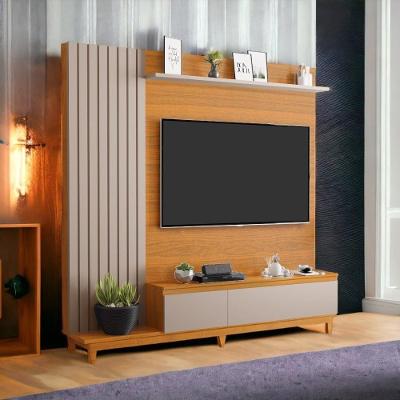 Painel para TV Jacarta 65" Madeira Maciça com Portas Freijó e Maní Luapa Móveis