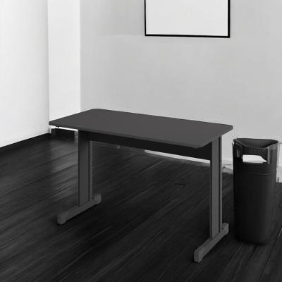 Escrivaninha Home Office Valência em MDF-MDP 150cm Preto com Pés em Aço Mobiliar Home Shop