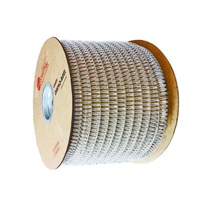 Bobina Espiral Garra Duplo Anel Lassane Wire-o 2x1 1" para Encadernacao 200 Folhas Prata