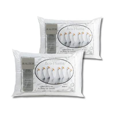 Kit 2 Travesseiros TPG2XETX 70x50cm Tradicional Fibra Siliconada Antiacaro Eurotextil