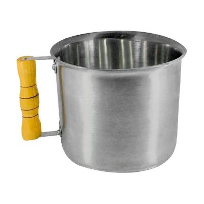 Canecao 236-DF para Cozinha Aluminio Fundido Polido Cabo Madeira 3L Inox Diviforte