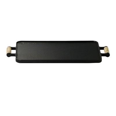 Chapa Bifeteira Dupla Face 2 Alcas 44x26x2cm Ferro Cozimento Uniforme para Churrasco Santana