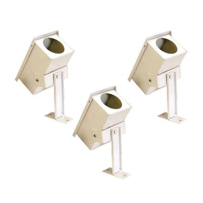 Kit 3 Protecoes Reforcadas Brassol KIT-3UND-047-BS para Camera Bullet Chapa de Aco 11x23x9cm Branco