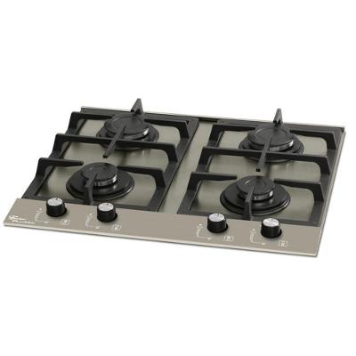 Fogão Cooktop a Gás Fischer Platinium 4Q 4 Bocas Vidro Temperado Inox Bivolt