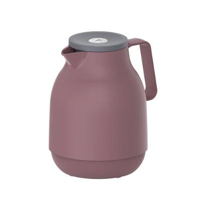 Bule Termico Exata para Bebidas em Plastico com Tampa Rolha e Botao de Pressao Rosa 1L Tramontina