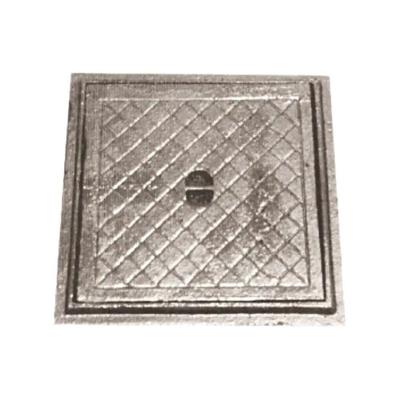 Tampa Tampao de Chao Simples Ferro Fundido Inspecao 50x50cm Preto Fundicao Uniclaudio