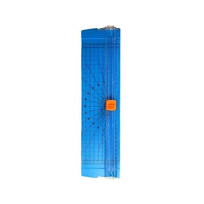 Guilhotina de Papel A4 Motivate Cortador Refiladora Lâmina com Trava Até 10 Folhas Base 31cm Azul