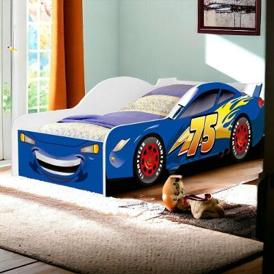 Cama Infantil Carro Blue com Colchão em MDF Azul Cambel Móveis