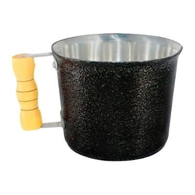 Canecao 605-DF-P para Liquidos Aluminio Fundido Craqueado Cabo Madeira 4L Preto Diviforte