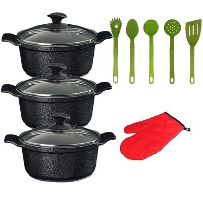 Jogo de Panelas 0026A30PC.AA1VERD-JAV Caçarola Cerâmica Antiaderente 26 a 30cm Javali