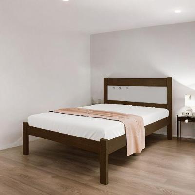 Cama Casal Sofisticada Berli em MDF-MDP Malbec e Off White Malbec