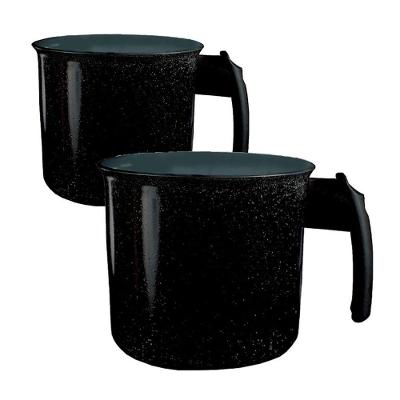 Kit Canecao Fervedor N05 Alumínio Antiaderente Ceramica 14cm e 16cm Preto Javali