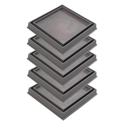Kit 5 Ralo Invisivel Rebaixado para Caixa Sifonada 18cm Cinza GDA Industria e Distribuidora