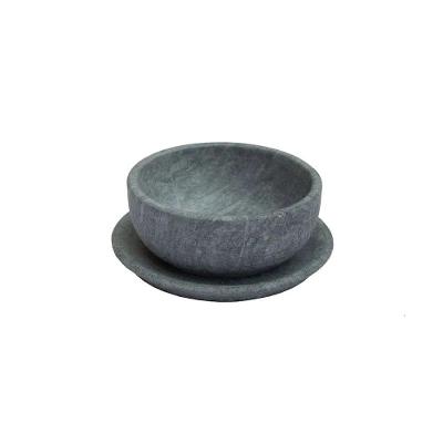 Tigela Bowl com Prato Bowl.pedsab500 Pedra Sabao Retencao Termica para Sopas e Caldos 550ML