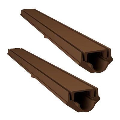 Kit 2 Grelha Invisivel com Caixa Coletora 100x8cm 3265X3GDA Marrom GDA Industria e Distribuidora