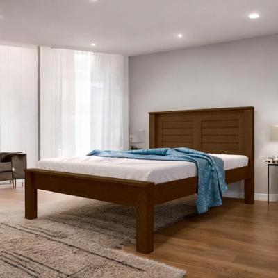 Cama Casal Luz Confortavel Moderna em MDF-MDP Marrom Mobiliar Home Shop