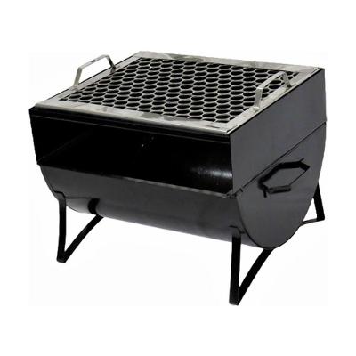 Churrasqueira a Carvão Portátil Aço Carbono com Grelha Inox Preta Ouro Minas F039FOM