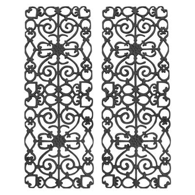 Kit 2 Grades de Ferro Ramada para Varanda e Sacada 95x36cm Ornamental Fundição Unicláudio