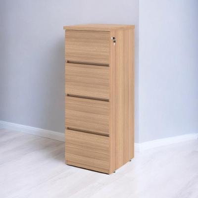 Gaveteiro Doubler 4 Gavetas MDP com Chave Marrom Mobiliar Home Shop
